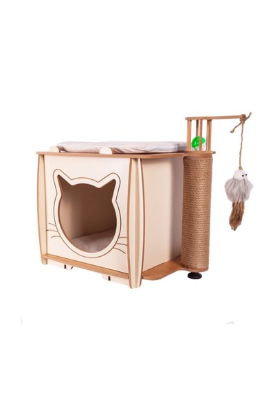 patihomes kedi evi ve kedi tirmalama yatakli fiyati yorumlari trendyol