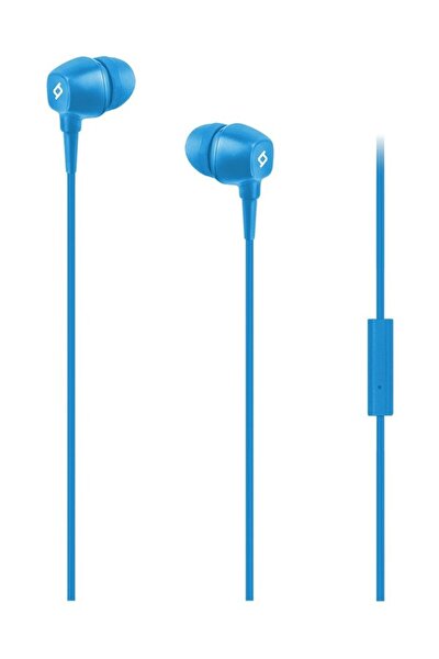 Pop Mikrofonlu Kulakiçi Kulaklık 3.5mm Mavi