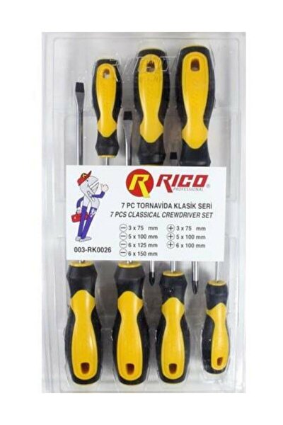 Rico 6 Parça Craft Şeffaf Kaliteli Torx Tornavida Seti Kraft