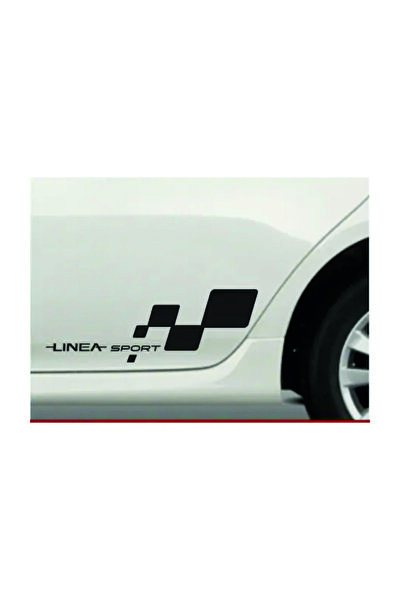 Linea Sport Sağ Sol Takım , Araba Sticker, Araç Sticker 30cm*11cm (siyah)