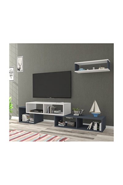 rafline wrap tv unitesi beyaz antrasit fiyati yorumlari trendyol