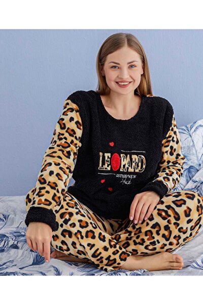 LİLA İÇ GİYİM Women's Viscose Battal Capri Pajama Set - Trendyol