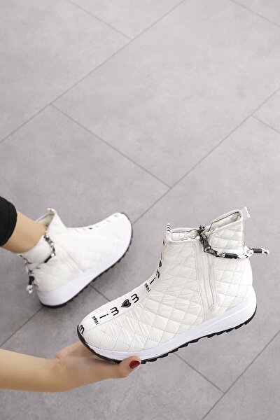 Mamito Ayakkabı Mami 2026 Fermuar Detaylı Spor Ayakkabı-beyaz