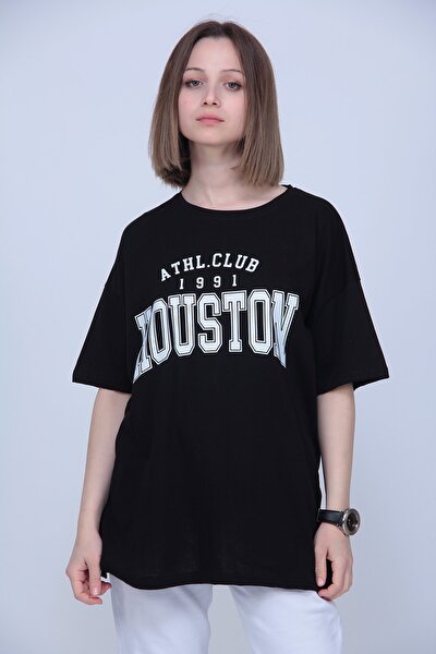black sokak kadin siyah seattle oversize t shirt fiyati yorumlari trendyol