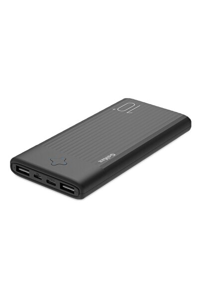 10000 Mah Çift Usb Girişli Gerçek Kapasite Siyah Renk Powerbank Taşınabilir Şarj Aleti