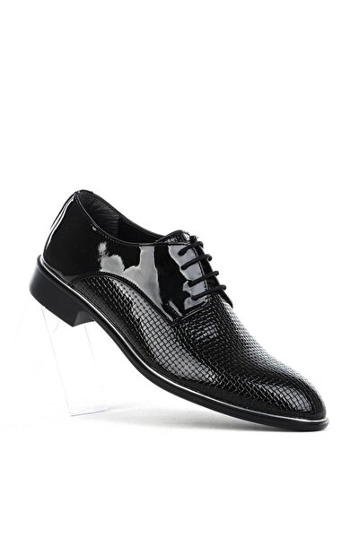 Erkek Siyah Rugan Klasik Ayakkabı