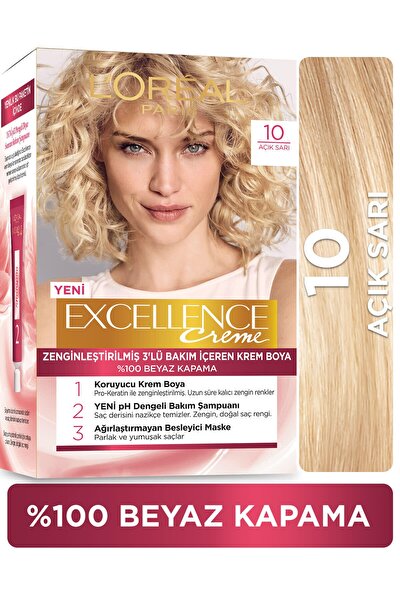Excellence Creme Saç Boyası 10 Açık Sarı