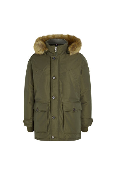 Olive green tommy hilfiger jacket sales