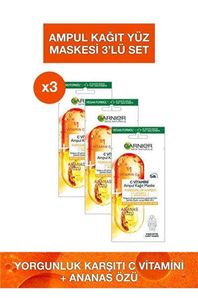 garnier ampul kagit yuz maskeleri 3 lu fiyati yorumlari trendyol