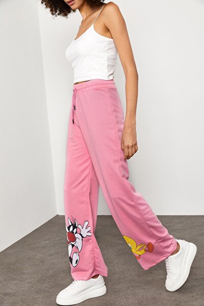 Jogginghose - Rosa - Wide Leg