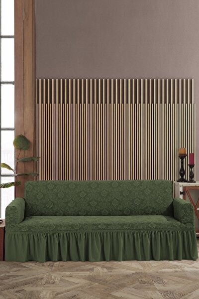 Viaden Yesil Tek Kisilik Jakarli Etekli Koltuk Kanepe Ortusu Fiyati Yorumlari Trendyol