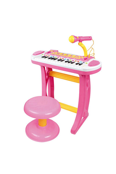 welcomein Oyuncak MP3 alar Destekli 24 Tu lu Oturakl Mikrofonlu