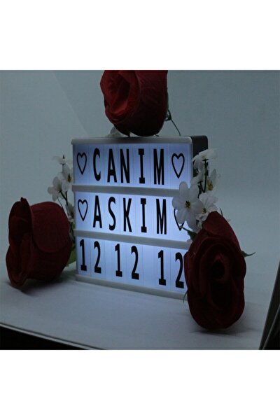 led light box dekoratif 94 harfli led isikli pano fiyati yorumlari trendyol
