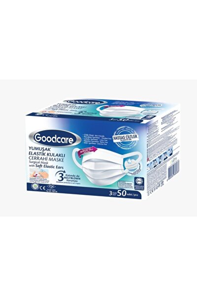 goodcare lastikli cerrahi maske 3 katli 10 lu 24 pakette 240 adet fiyati yorumlari trendyol
