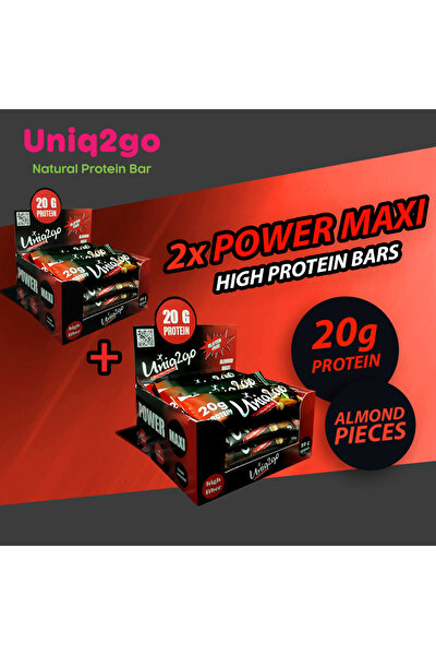 Uniq2go Power Almond Midi 16'lı Kutu 38gr (%30 Protein) Badem Parçacıklı  Naturel Proteinli Bar Fiyatı, Yorumları - Trendyol