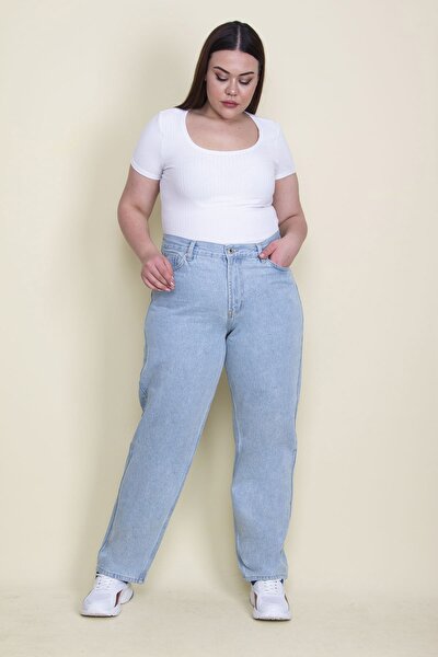Plus Size Jeans - Blue - Wide leg