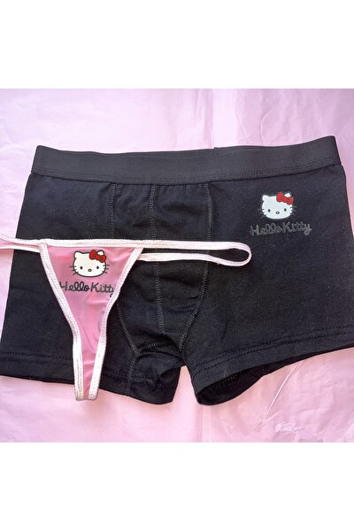 Hello Kitty Kız Çocuk 2'li Boxer Set 2-10 Yaş Beyaz 201111303