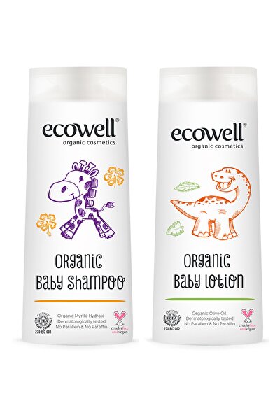 Organik Bebe Şampuanı + Losyonu Set  2x300 ml