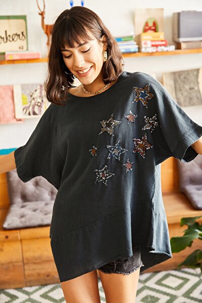 Blouse - Black - Regular fit