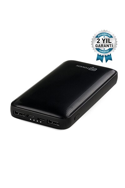 Premium 20.000 mAh. 2 Çıkışlı Taşınabilir Sarj Cihazı Powerbank Siyah