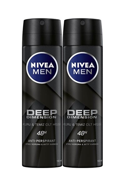 Men Deep Dimensıion Sprey Deodorant Erkek 150 ml 2'li Avantaj Paketi