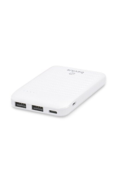 Powerbank 10.000 Mah Taşınabilir Şarj Aleti (beyaz)