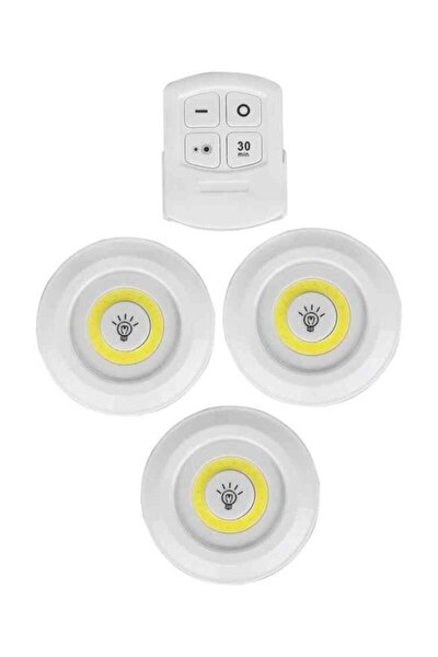 firsatgeldi led isik kablosuz uzaktan kumandali led ampul seti 3lu set gece duvar dolap lambasi pilli ampul fiyati yorumlari trendyol