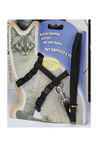 bypet kacis onleyici kedi gezdirme tasmasi reflektorlu kedi kopek gogus tasmasi siyah medium beden fiyati yorumlari trendyol