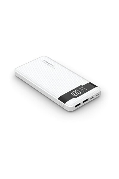 Led Göstergeli Taşınabilir Şarj Cihazı 10.000 Mah Beyaz