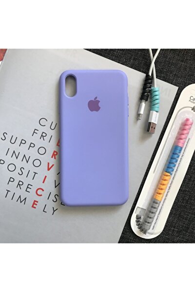 Iphone Xs Max Logolu Lansman Kılıf+kablo Koruyucu