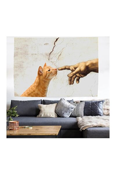 Efbutik Michelangelo Kedi Duvar Halisi Trendyol