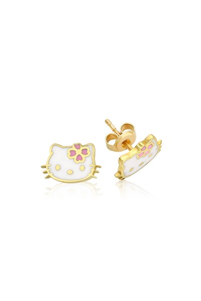 Hello Kitty Lisansli Kiz Cocuk Pembe 14 Ayar Altin Kupe Fiyati Yorumlari Trendyol