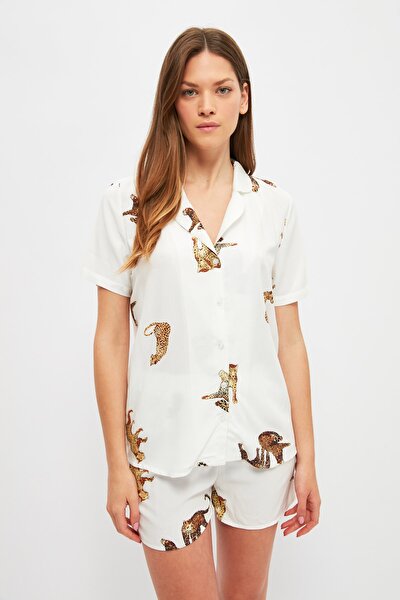 Pyjama - Weiß - Animal Print