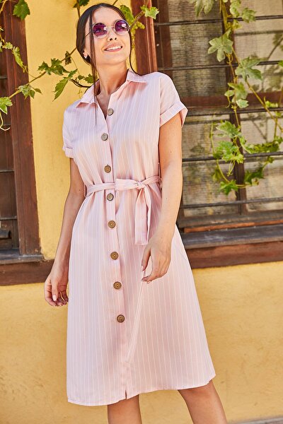 Kleid - Rosa - Blusenkleid