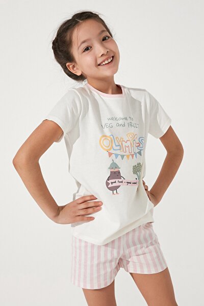 Kız Çocuk Veg-t Olympic 2li Pijama Takımı