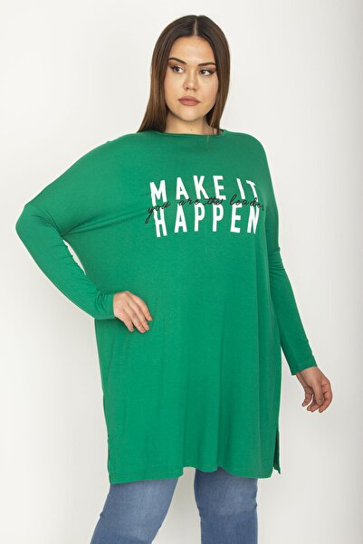 Plus Size Tunic - Green - Regular fit