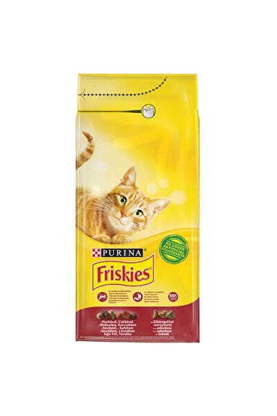 friskies etli tavuklu ve sebzeli yetiskin kedi mamasi 10kg 4 adet yas mama hediyeli fiyati yorumlari trendyol