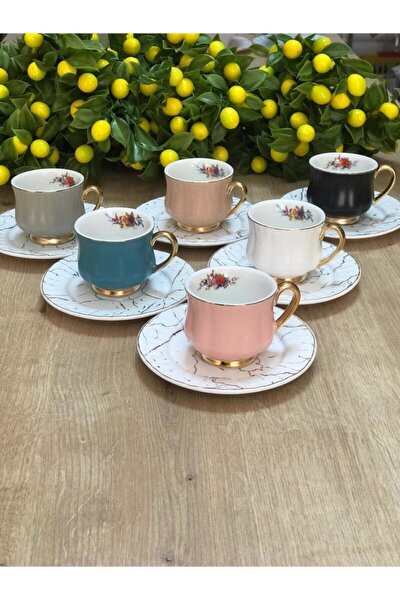 acar porselen 6 li kahve fincan takimi karisik renk fiyati yorumlari trendyol