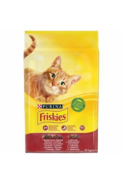 friskies etli tavuklu ve sebzeli yetiskin kedi mamasi 10kg 4 adet yas mama hediyeli fiyati yorumlari trendyol
