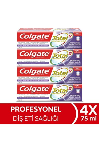 Colgate Total Profesyonel Dis Eti Sagligi Dis Macunu 4 X 75 Ml Trendyol