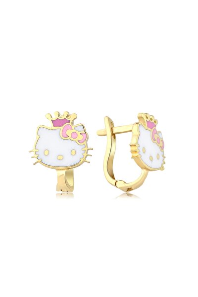 Hello Kitty Kiz Cocuk Pembe 14 Ayar Altin Kupe Fiyati Yorumlari Trendyol