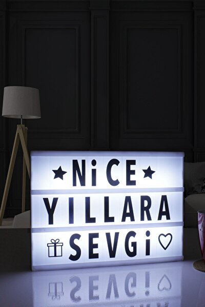 led light box dekoratif 94 harfli led isikli pano fiyati yorumlari trendyol