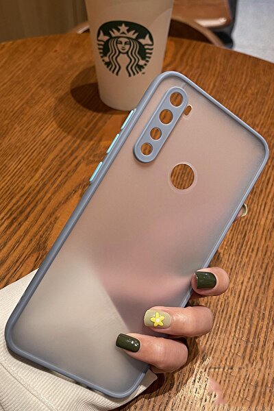 Xiaomi Redmi Note 8 Kenarları Renkli Kamera Korumalı Transparan Silikon Kılıf