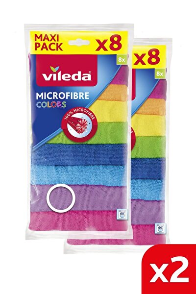 8'Li Colors Mikrofiber Bez 2'Li Paket