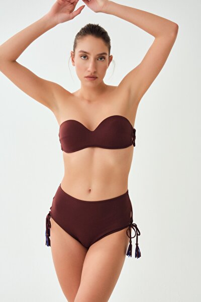 Bikinioberteil - Braun - Unifarben