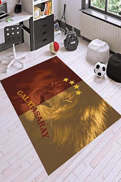confetti 133x190 cm aslan galatasaray gs sari kirmizi genc oda hali fiyati yorumlari trendyol