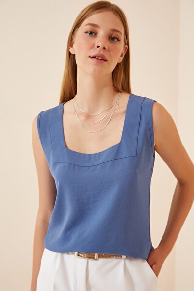 Bluse - Blau - Regular Fit