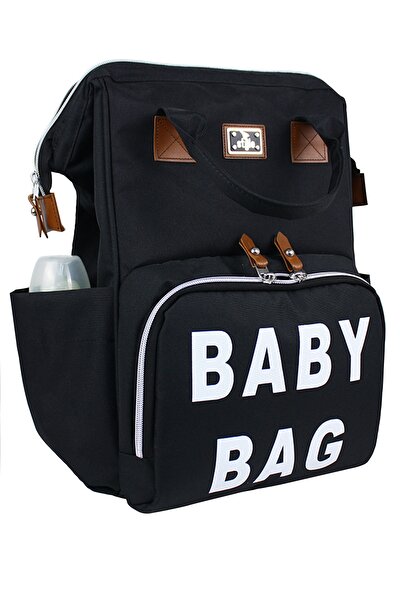 bagmori gri baby bag baskili cepli anne bebek bakim sirt cantasi m000005163 fiyati yorumlari trendyol