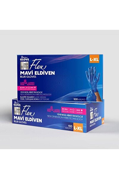 Flex Glove Pudrasız 100 Lü Mavi / L Beden