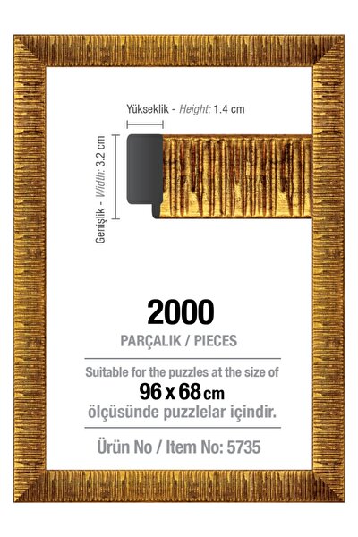 Puzzle 2000 pièces Haute qualité (96 x 68 cm) pour sublimation